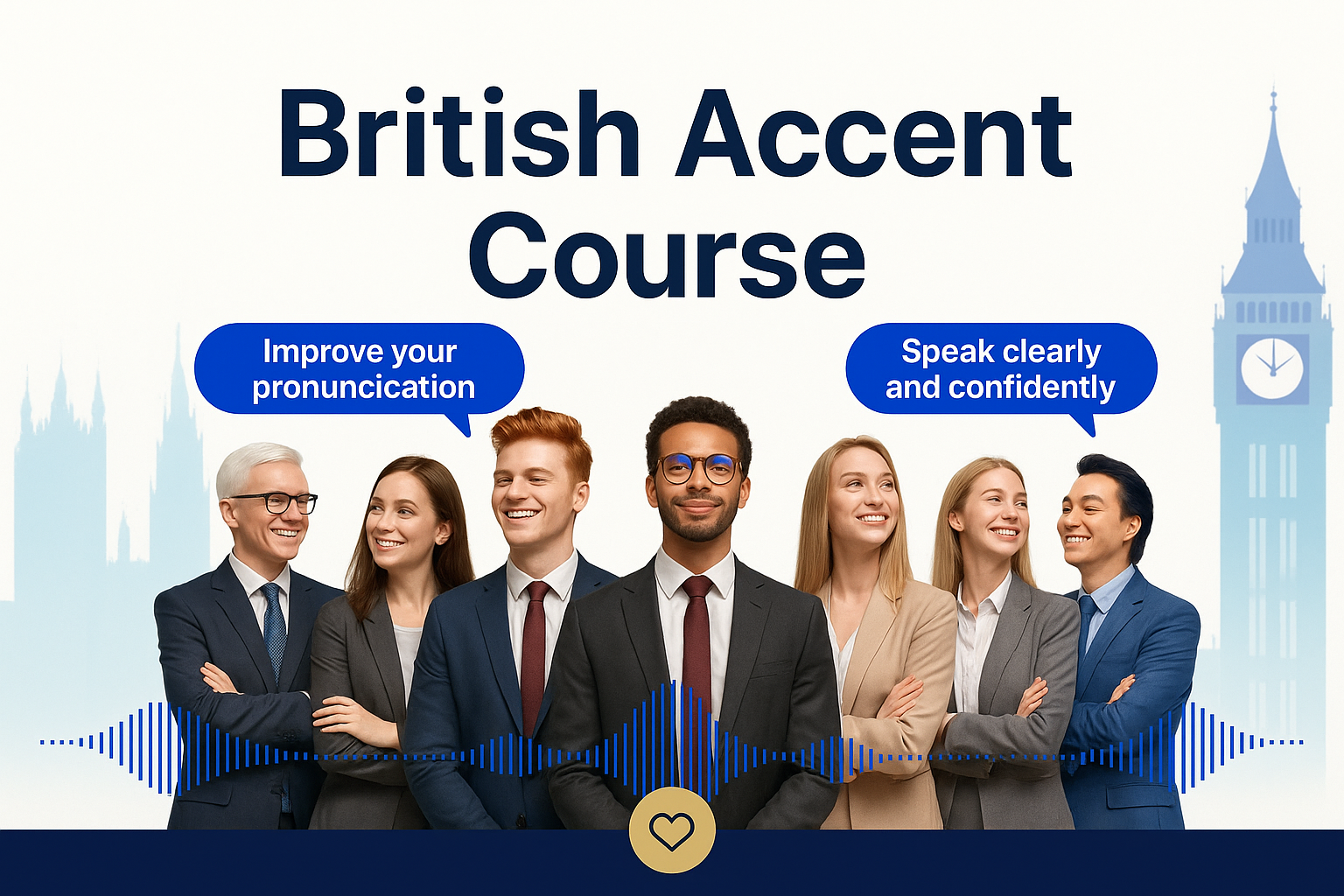 British accent tutor teaching a class